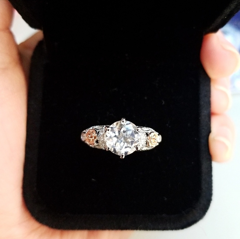 💎NEW💎 2.48CT NATURAL WHITE TOPAZ 925 SS RING - Picture 5 of 9